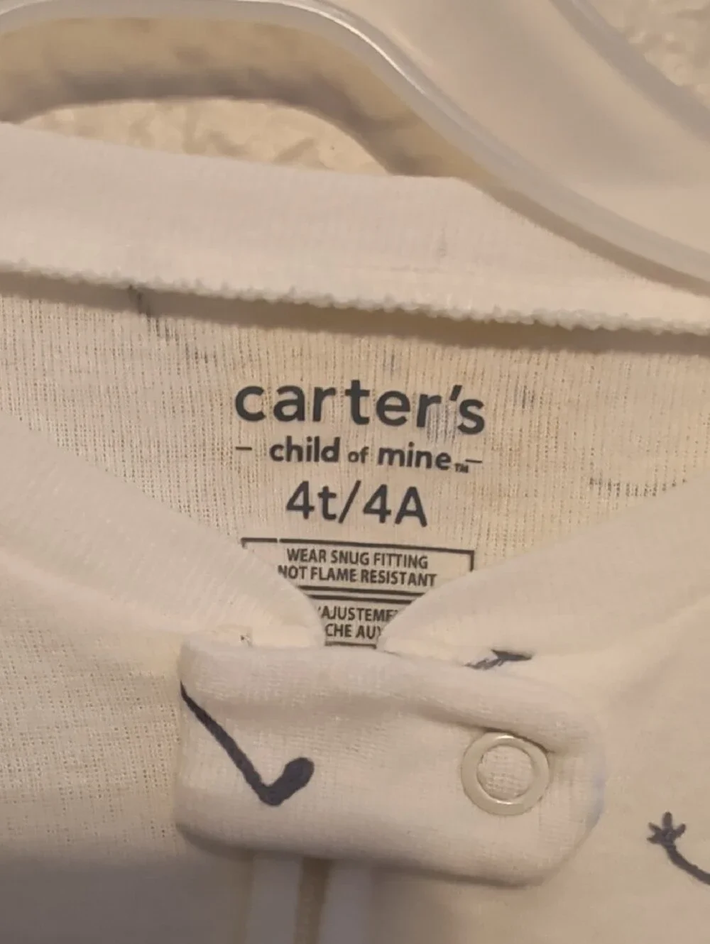Carter's White Footed One-Piece with Orange, Yellow, and Light Blue Fruit Print